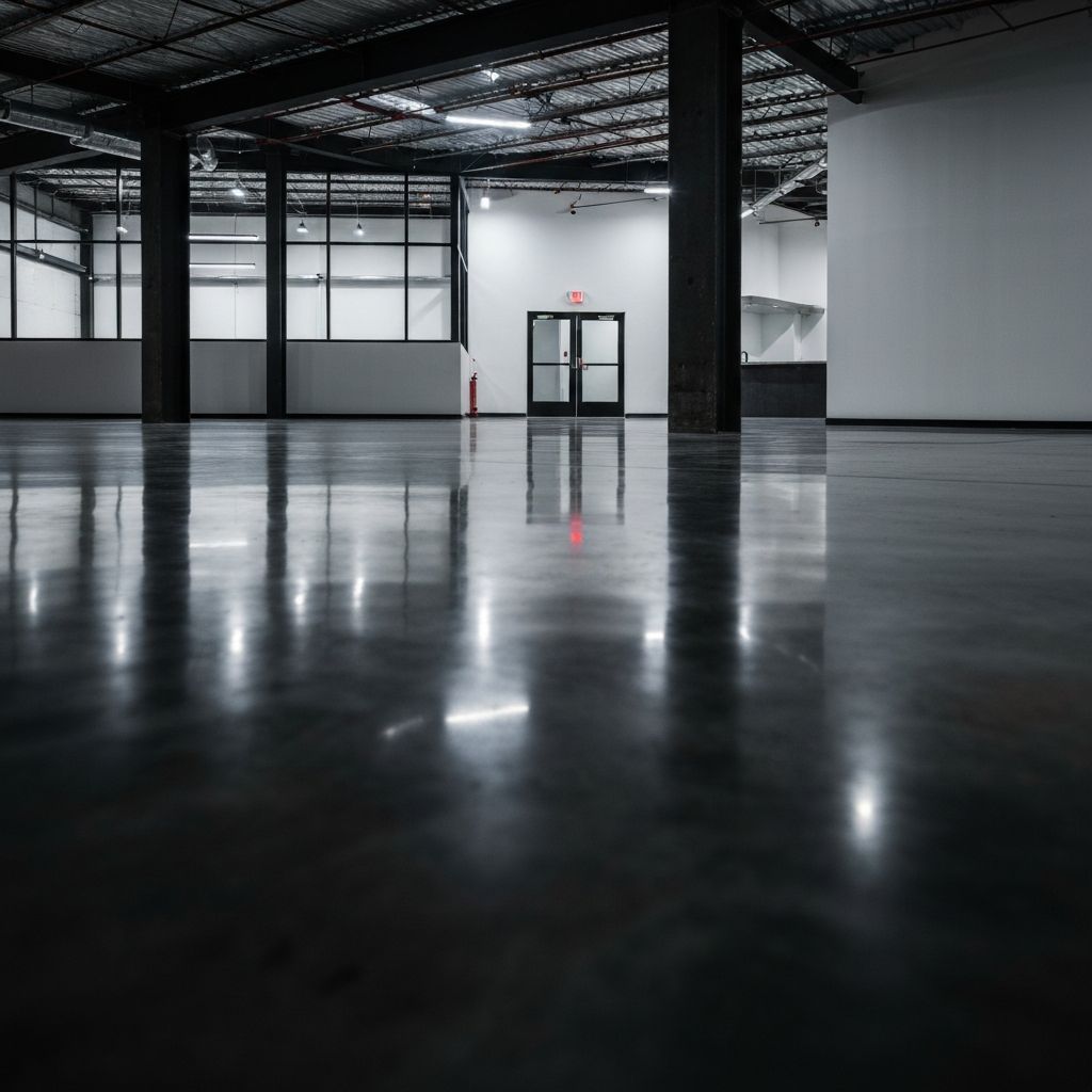 Polished concrete floor